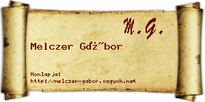 Melczer Gábor névjegykártya