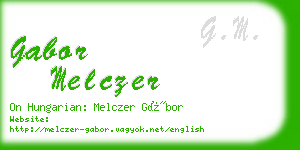 gabor melczer business card